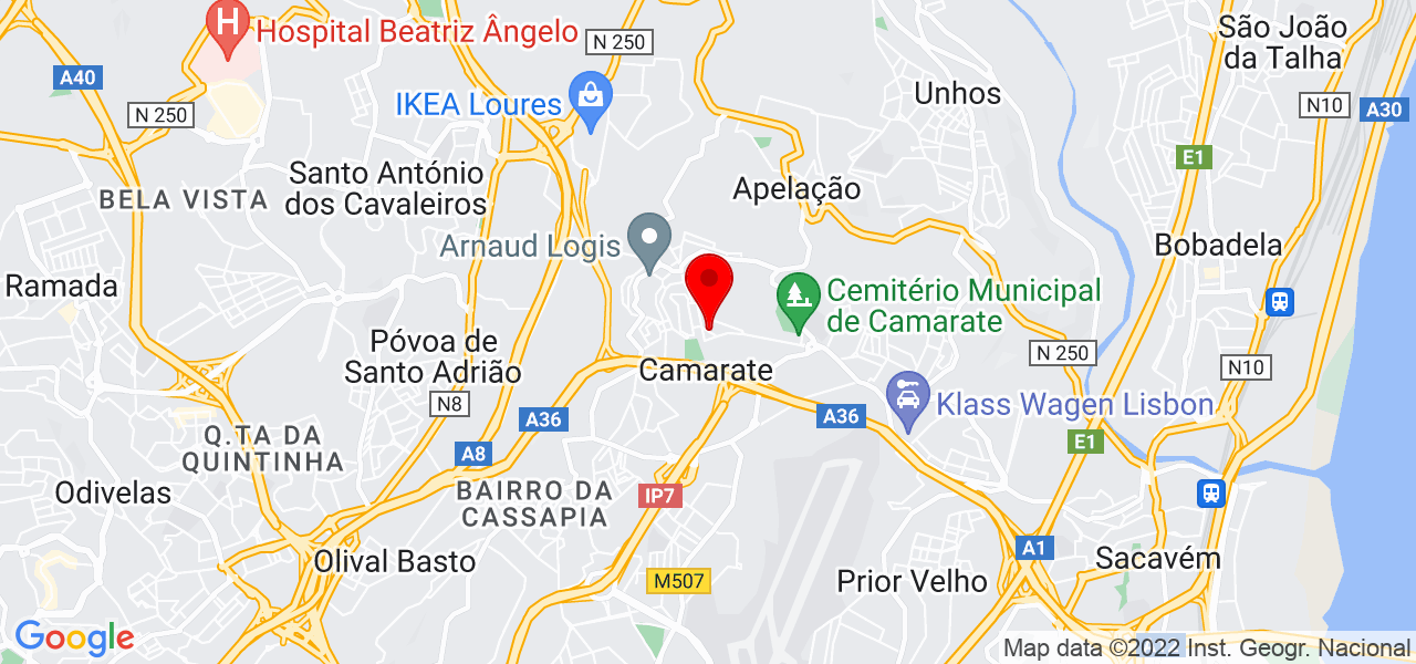 Emely servi&ccedil;o de limpezas - Lisboa - Loures - Mapa