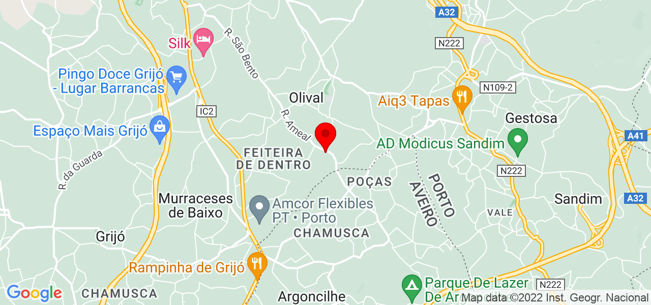 Luís Pinto - Porto - Vila Nova de Gaia - Map