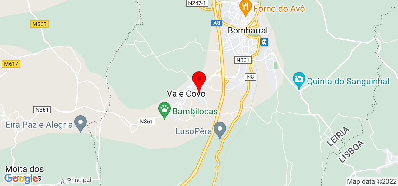 O Gaúcho - Leiria - Bombarral - Mapa