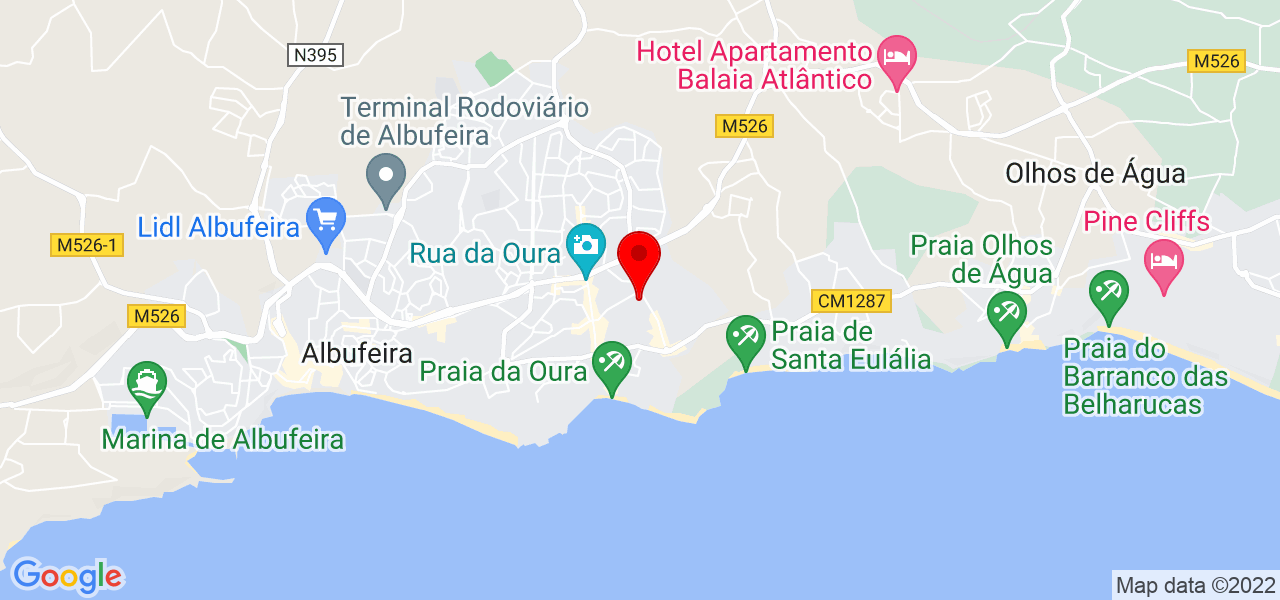 Vera Correia - Faro - Albufeira - Mapa