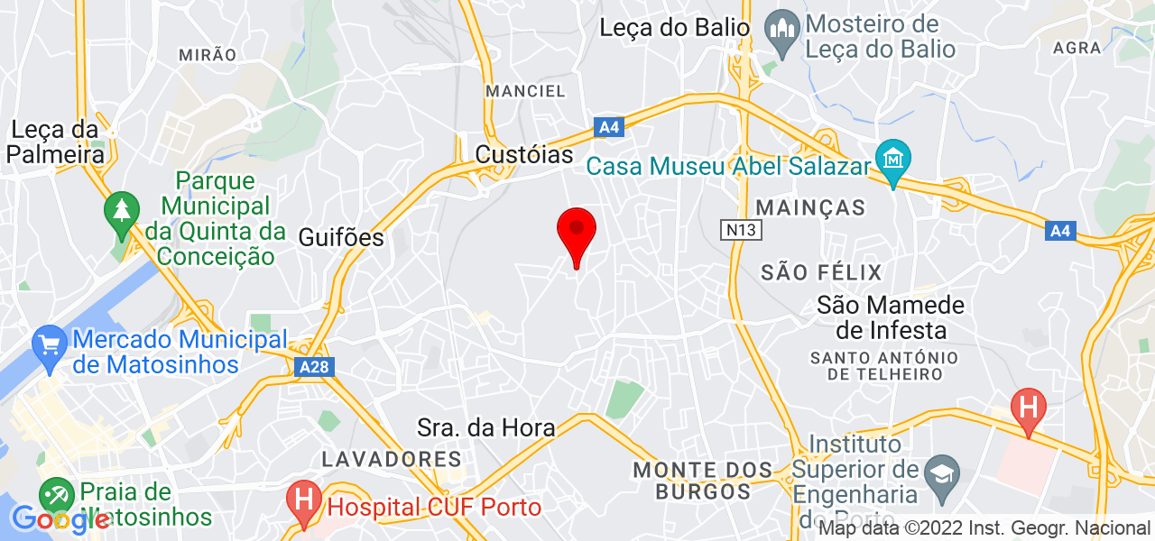 Roborges - Porto - Matosinhos - Mapa