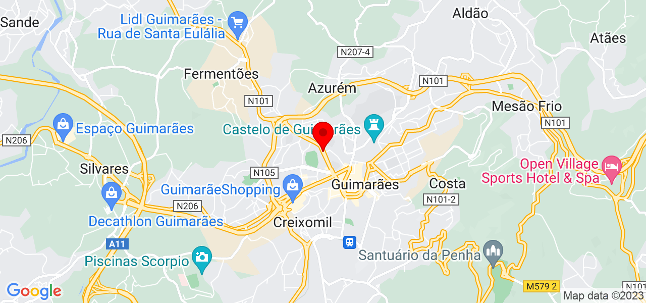Graca Pereira - Braga - Guimarães - Mapa