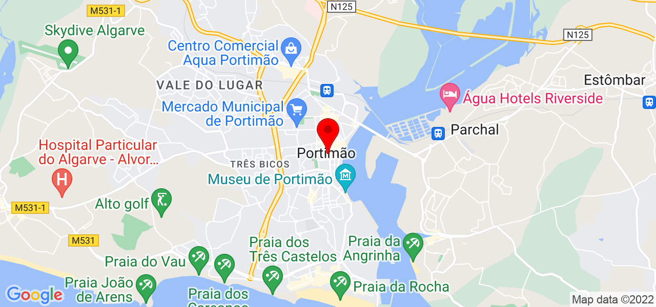 Tatty Feitosa - Faro - Portimão - Mapa