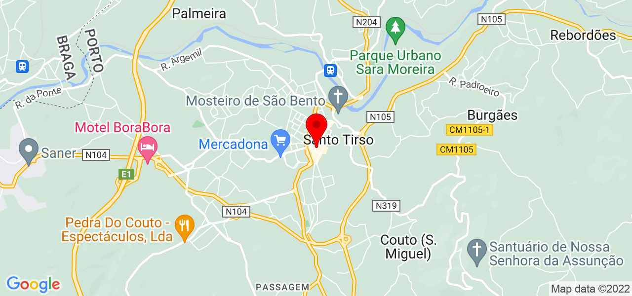 diana - Porto - Santo Tirso - Mapa
