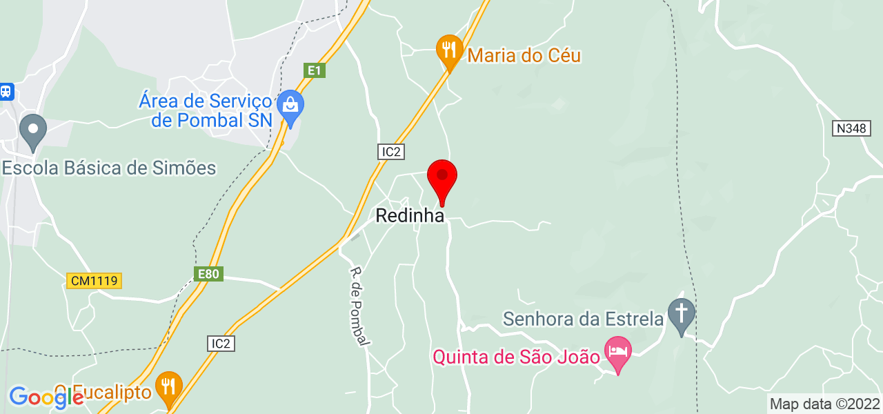 Concei&ccedil;&atilde;o Serralha - Leiria - Pombal - Mapa