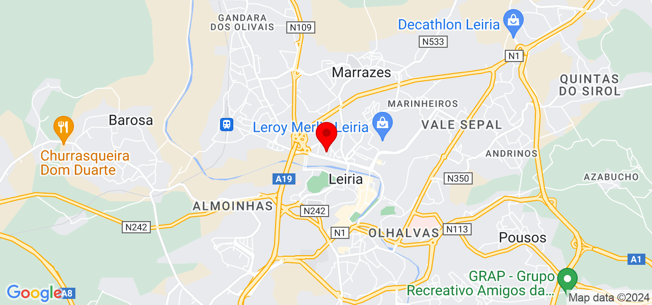 M&aacute;rcio Feuser Churrascos e Grelhados a moda brasileira - Leiria - Leiria - Mapa