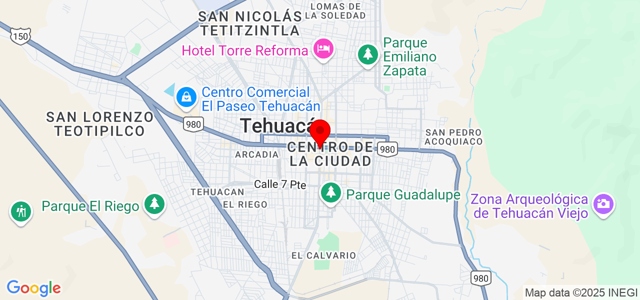 Grupo Garash - Puebla - Tehuacán - Map