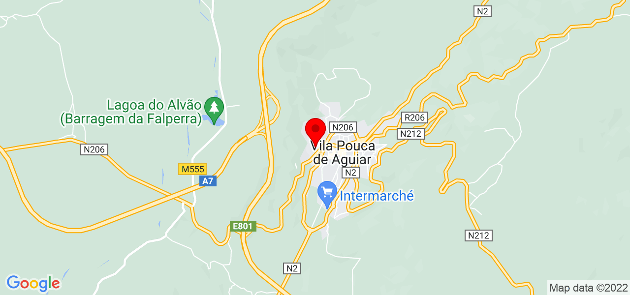 ana - Vila Real - Vila Pouca de Aguiar - Mapa