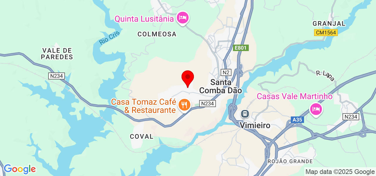 Francisco Trigo - Viseu - Santa Comba Dão - Map