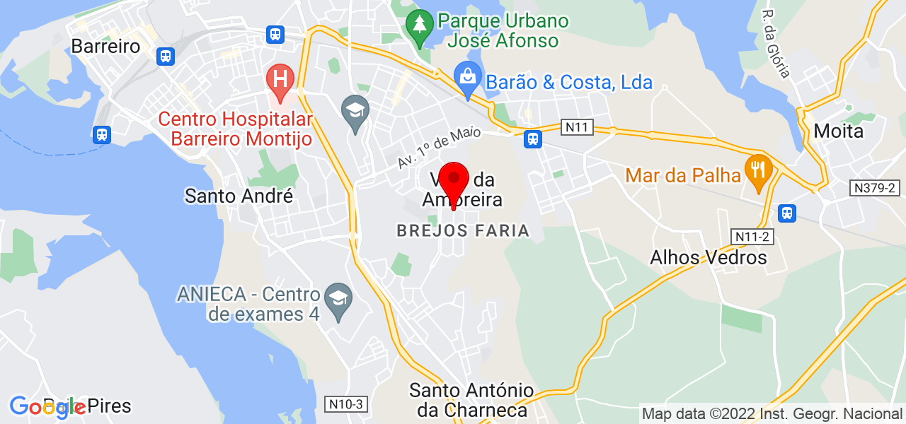 Iara dos Santos Silva - Setúbal - Moita - Mapa