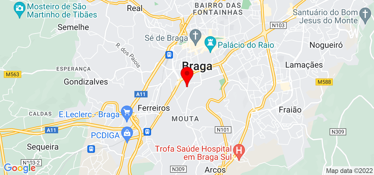 Fernando Oliveira Vila&ccedil;a - Braga - Braga - Mapa
