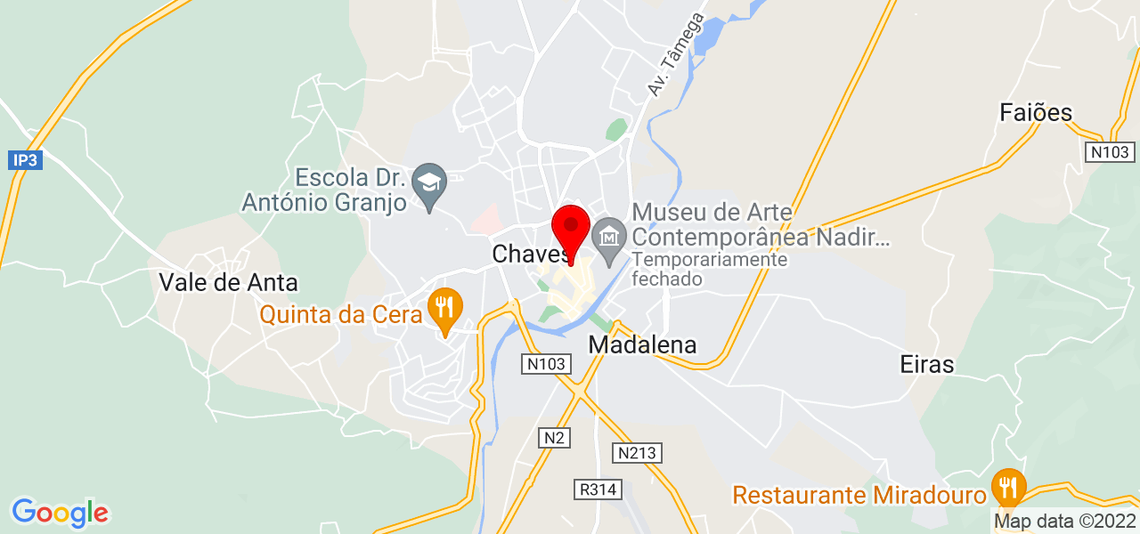 WhiteEventos - Vila Real - Chaves - Mapa