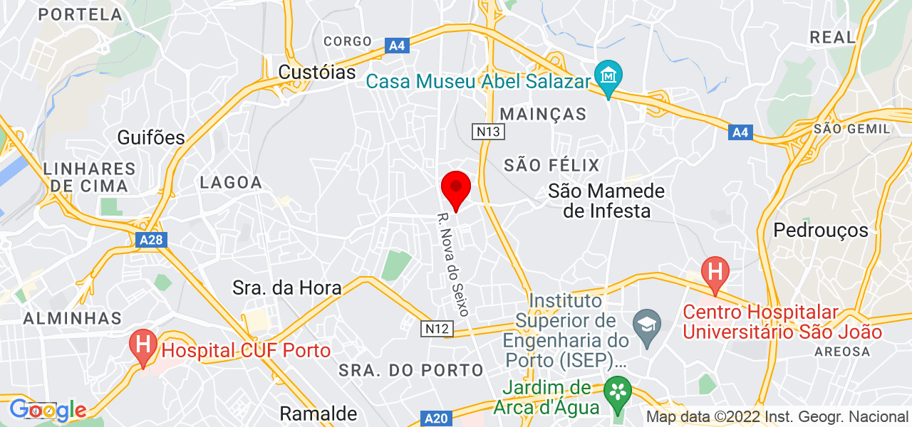 Geriatria idosos infantis - Porto - Matosinhos - Mapa