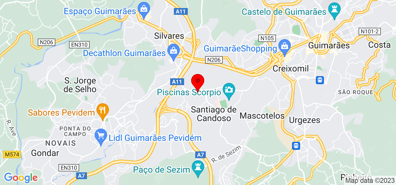 José Miguel Lopes - Braga - Guimarães - Map