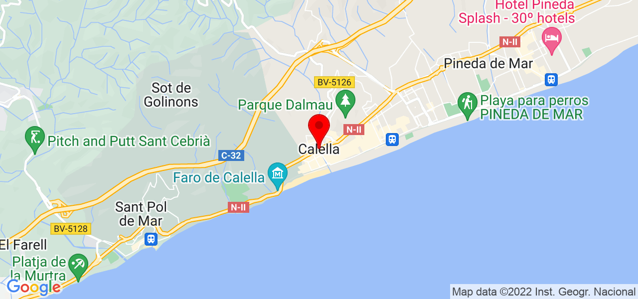 Montserrat - Cataluña - Calella - Mapa