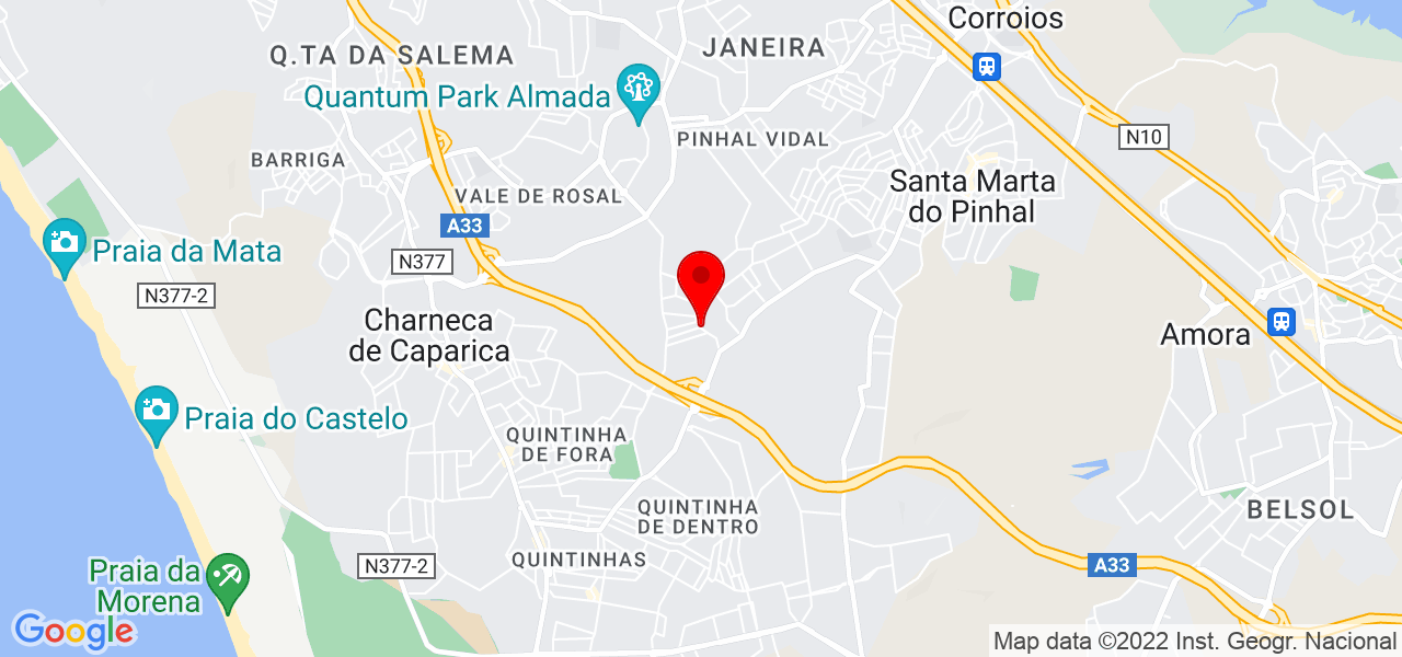 Riane - Setúbal - Seixal - Mapa