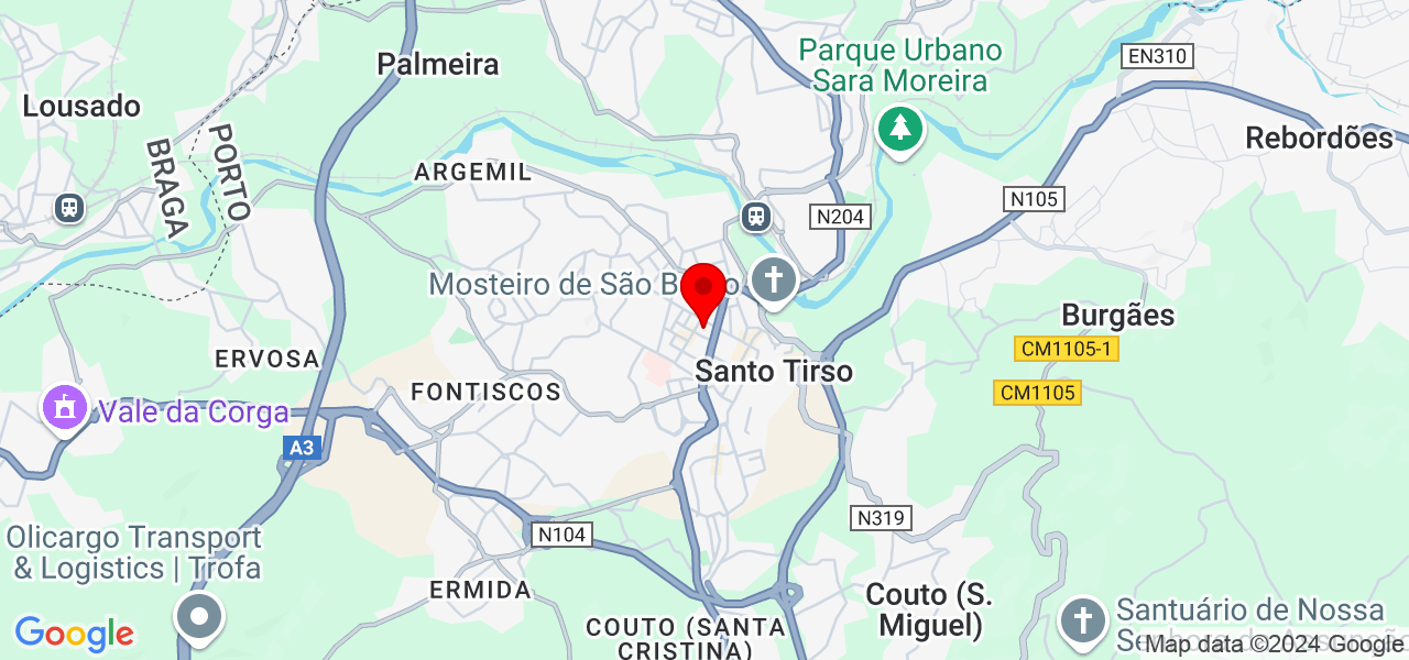 Rodrigo Gama - Porto - Santo Tirso - Mapa