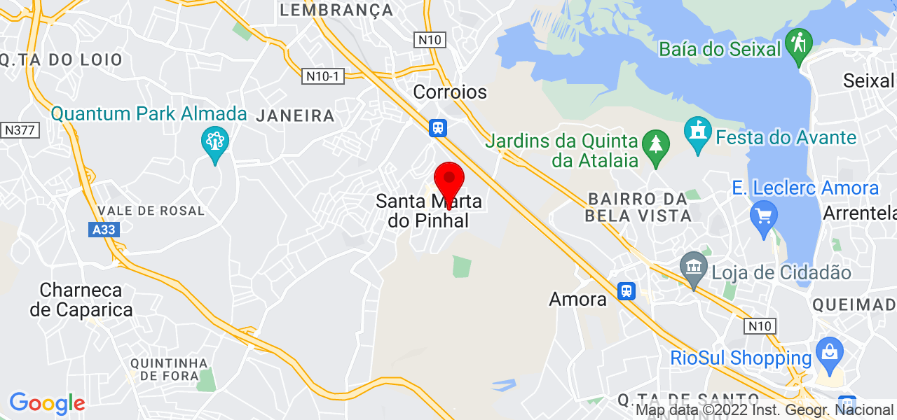Sofia Francisco - Setúbal - Seixal - Mapa