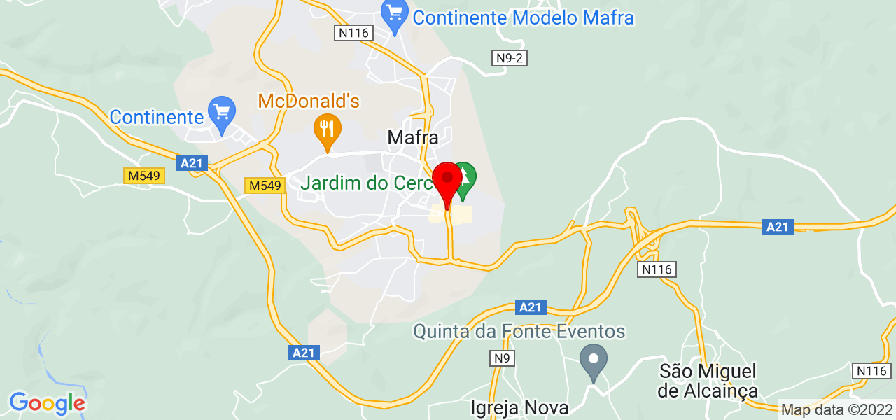 Eduardo Pina - Lisboa - Mafra - Mapa