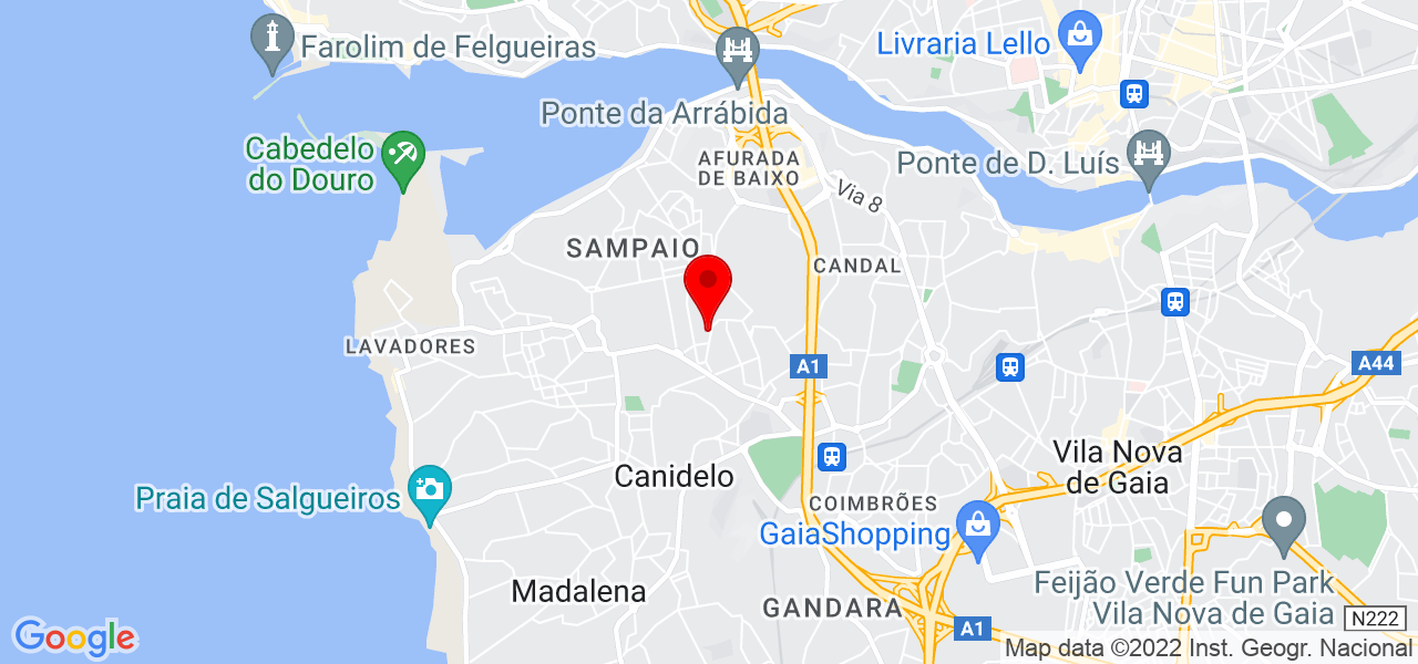 Ant&oacute;nio - Porto - Vila Nova de Gaia - Mapa