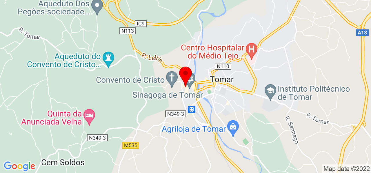 Micaela Filipa - Santarém - Tomar - Mapa