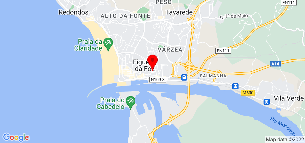 Elis - Coimbra - Figueira da Foz - Mapa