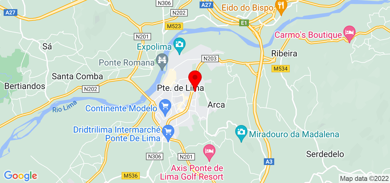 Brenda - Viana do Castelo - Ponte de Lima - Mapa