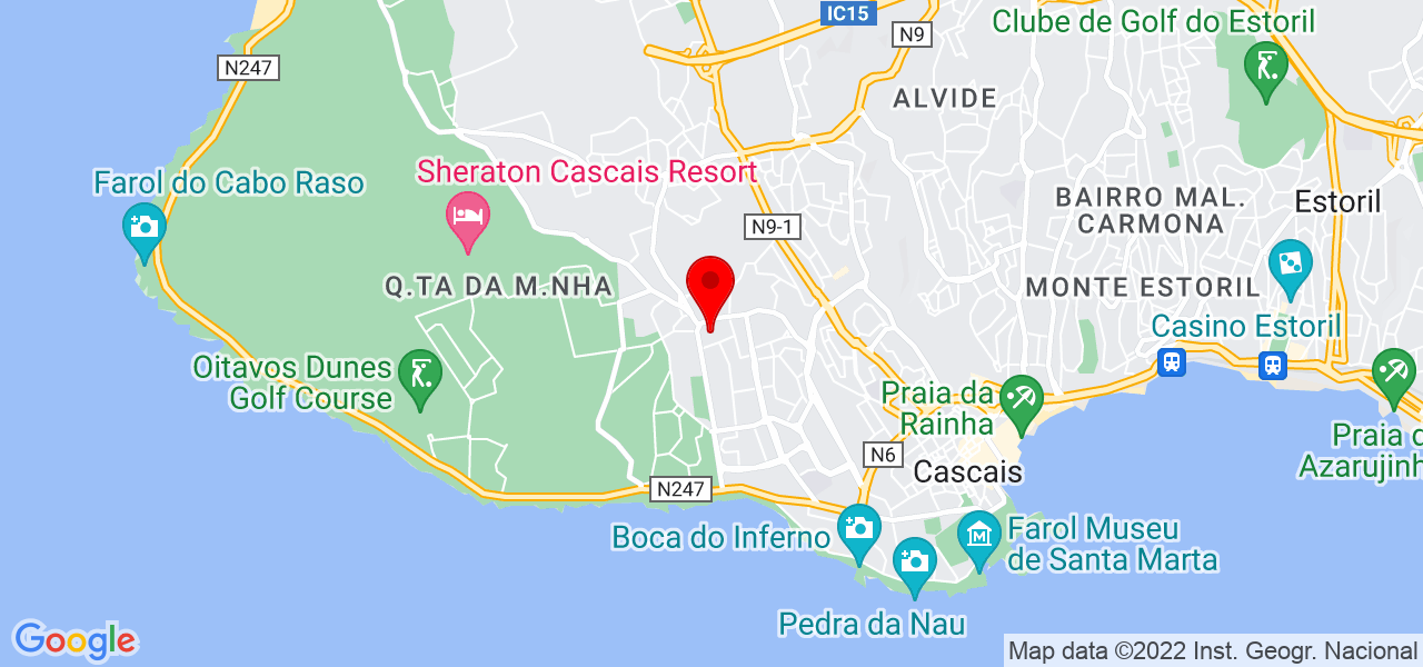 Angela Cam&otilde;es - Lisboa - Cascais - Mapa