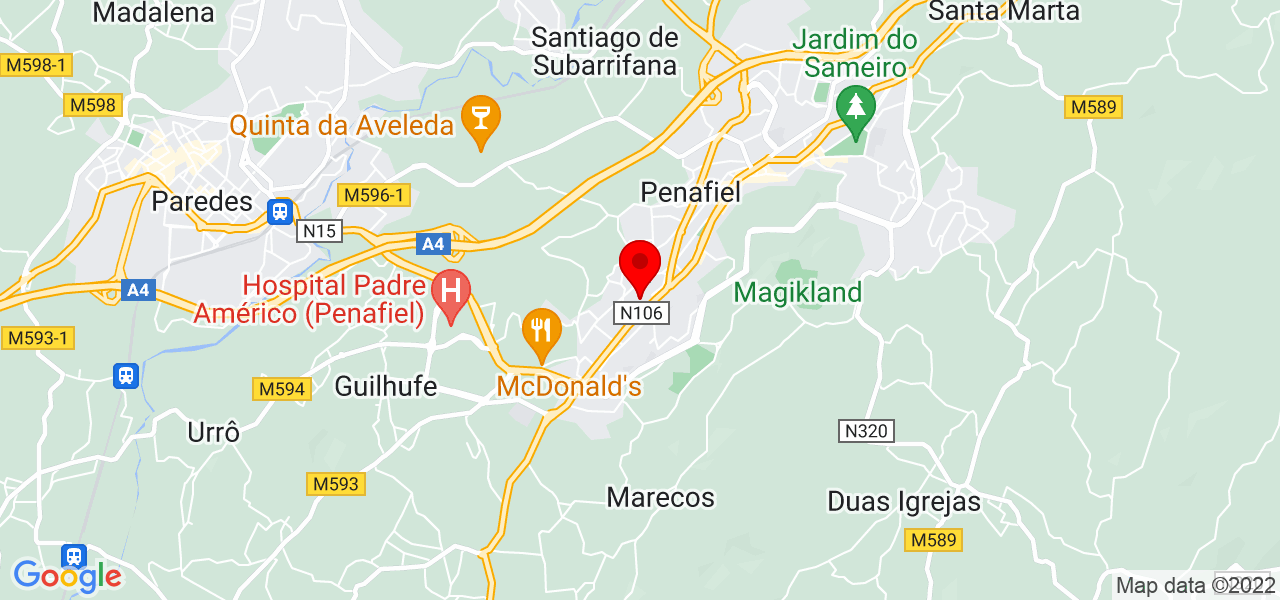 Maria Silveli - Porto - Penafiel - Mapa