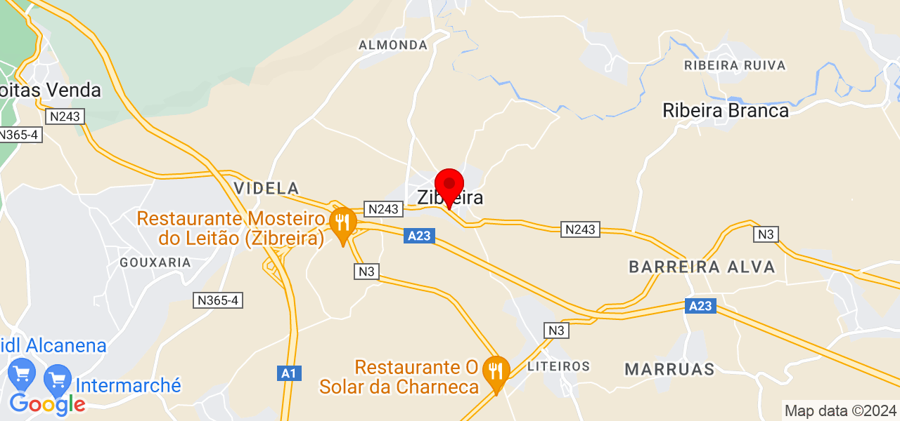 Diogo Ricardo - Santarém - Torres Novas - Map