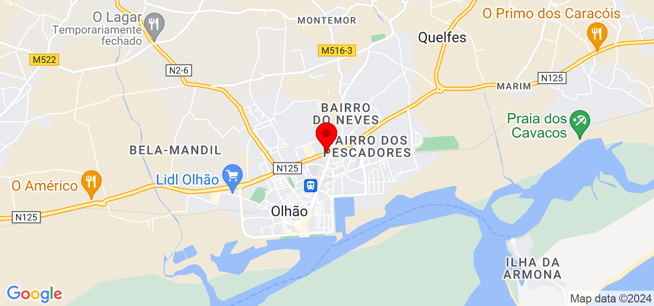 Beatriz Lu&iacute;s - Faro - Olhão - Mapa