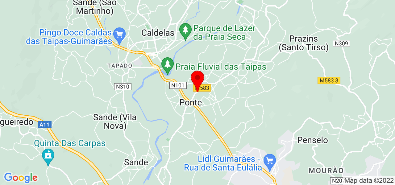 Jorge Ferreira - Braga - Guimarães - Mapa