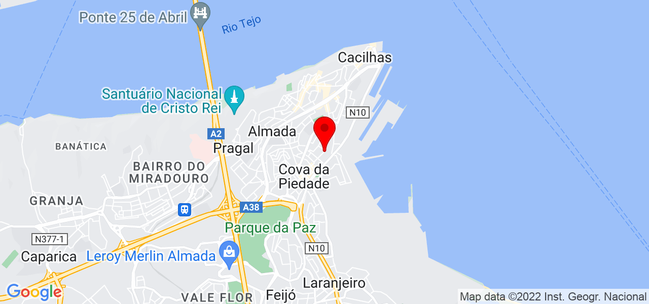 PT Andreia Silva - Setúbal - Almada - Mapa