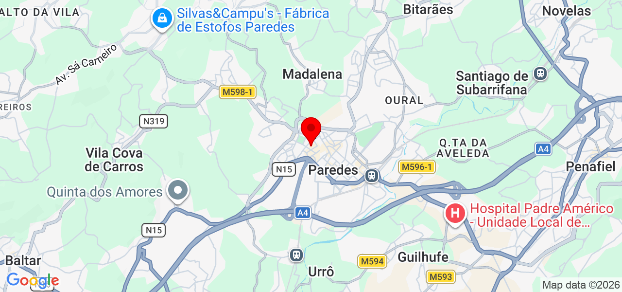 Brenda Ivanics - Porto - Paredes - Mapa