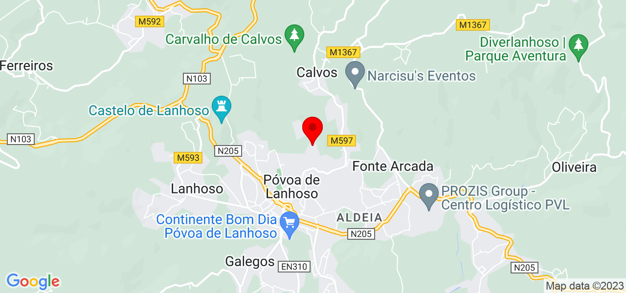 Brilho Cintilante Lda - Braga - Póvoa de Lanhoso - Mapa