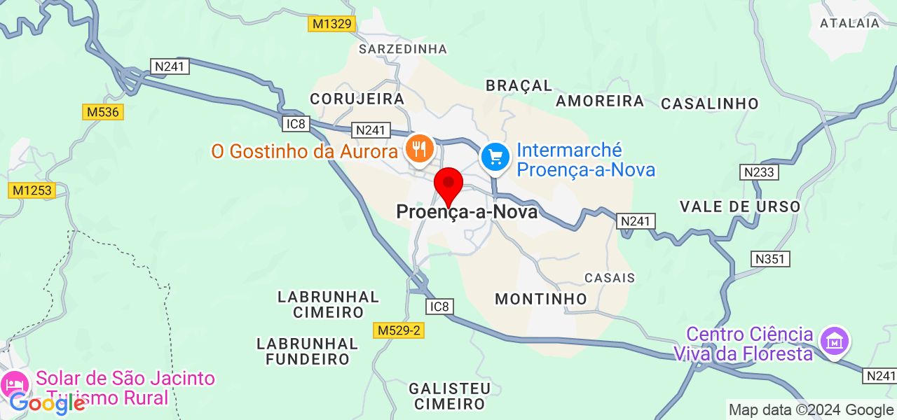 S&M pladur - Castelo Branco - Proença-a-Nova - Map