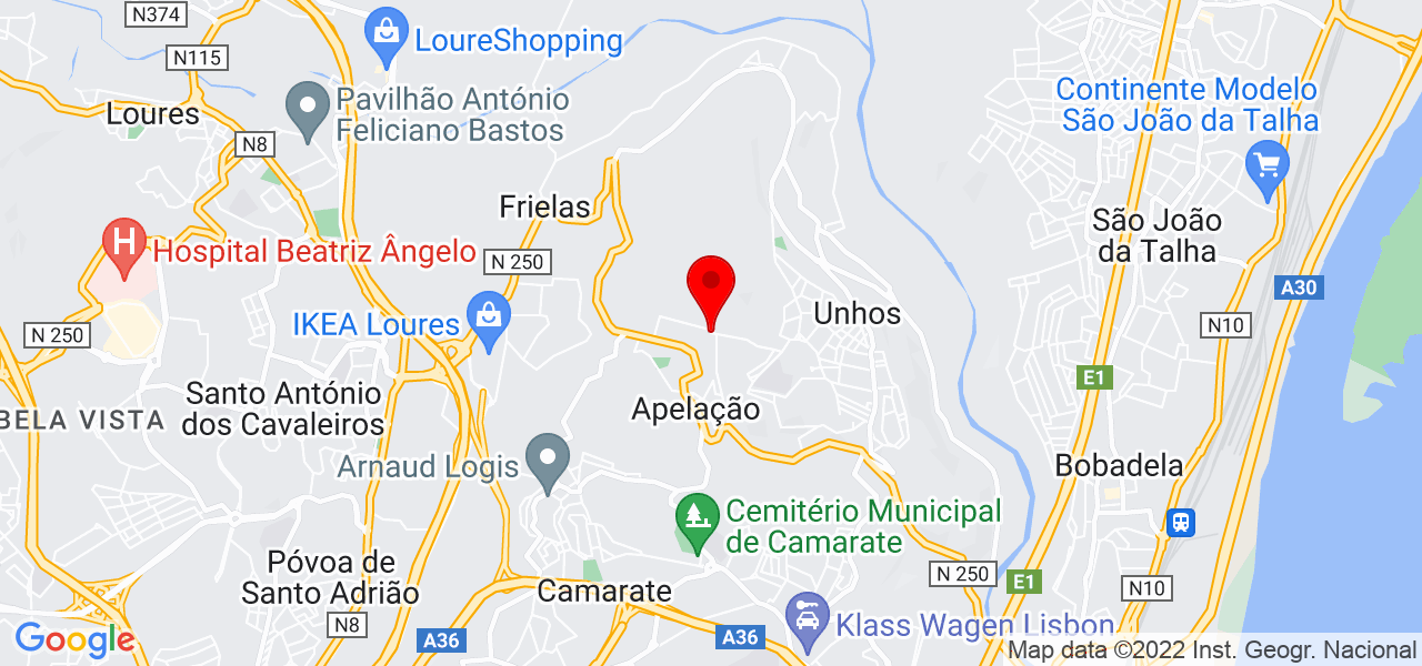 Nina Lopes - Lisboa - Loures - Mapa