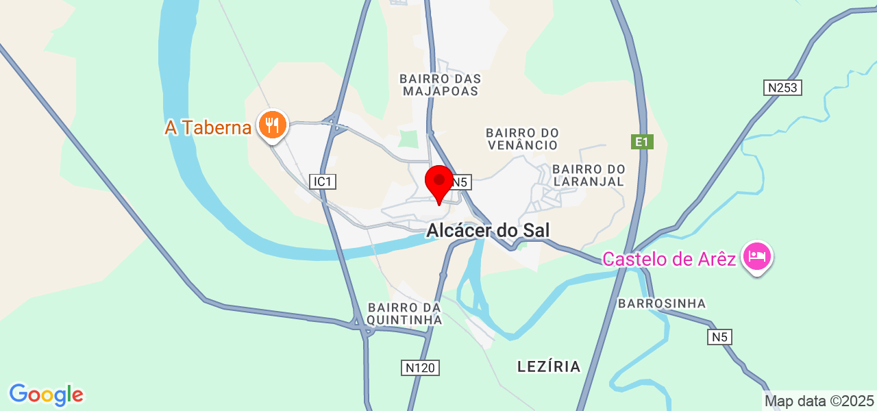 Limpeza - Setúbal - Alcácer do Sal - Mapa