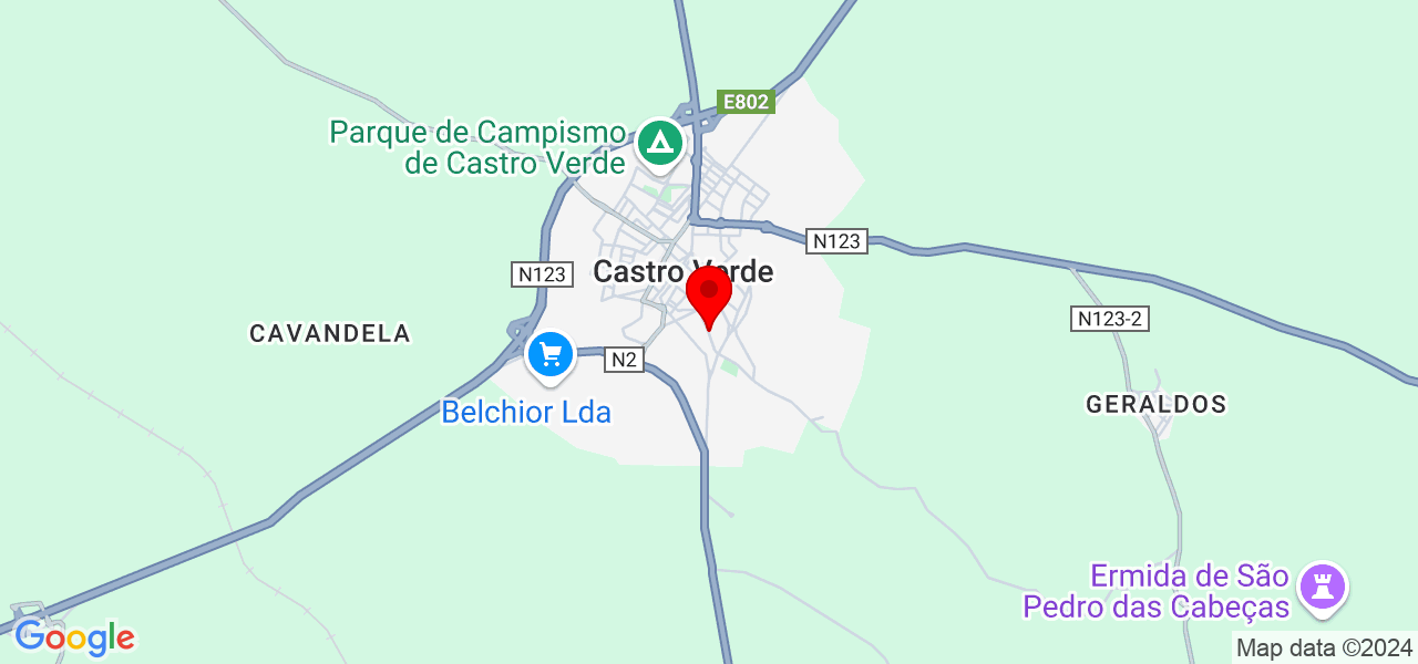 Bernardina - Beja - Castro Verde - Mapa