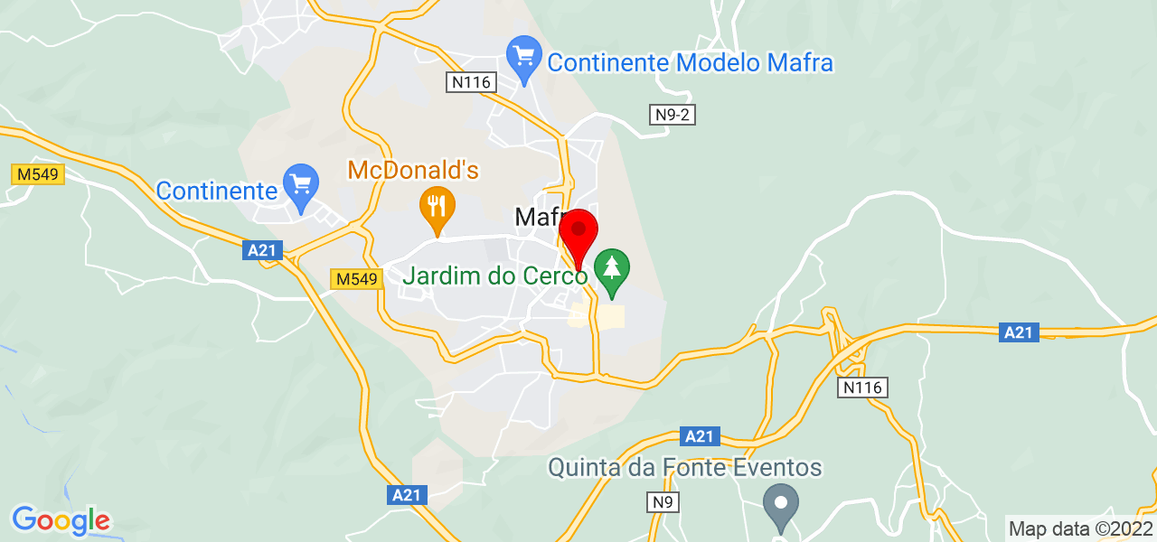 Reis Nilo Unipessoal Lda - Lisboa - Mafra - Mapa