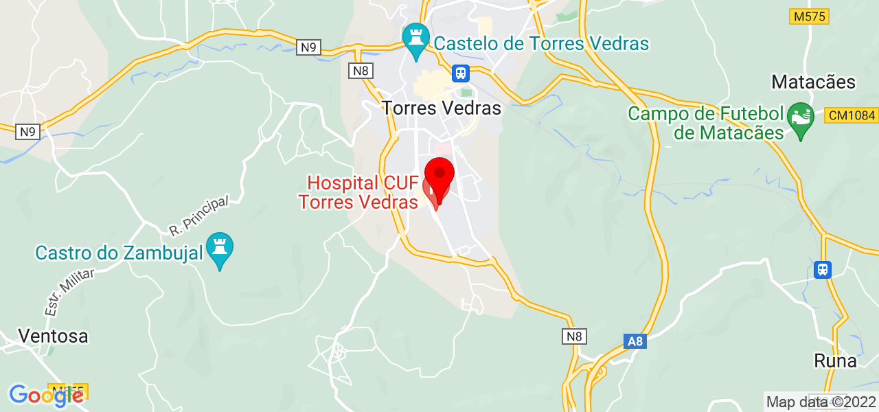 Elizete Areda Vasconcelos - Lisboa - Torres Vedras - Mapa