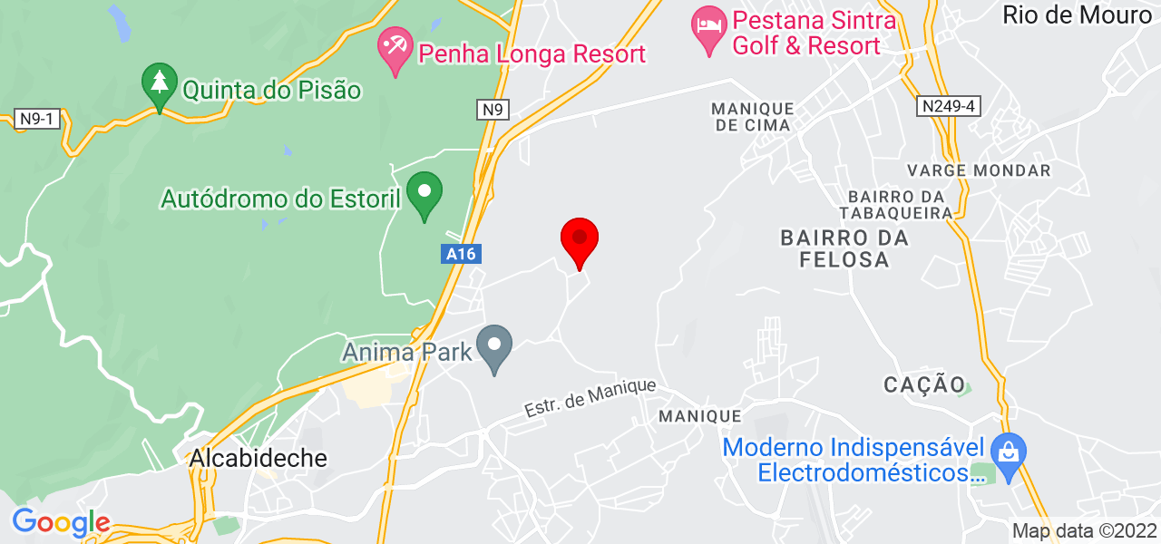 Andr&eacute; - Lisboa - Cascais - Mapa