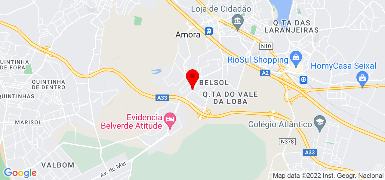INFANTE &amp; SOBRAL, LDA - Setúbal - Seixal - Mapa