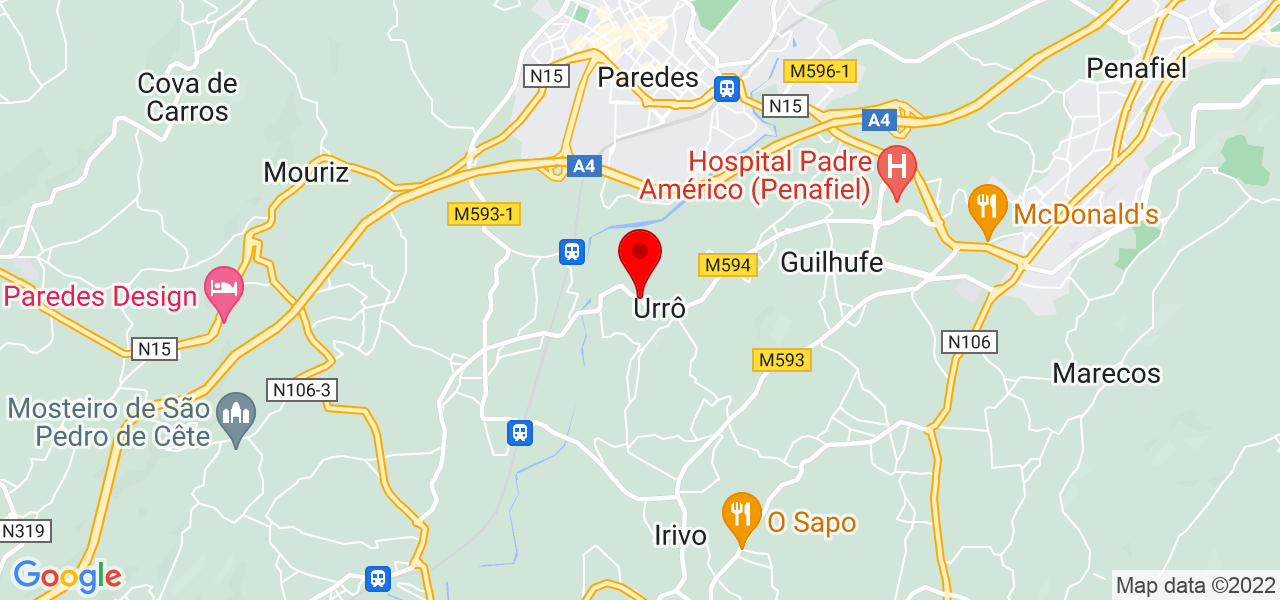 Lu&iacute;s Coelho - Porto - Penafiel - Mapa