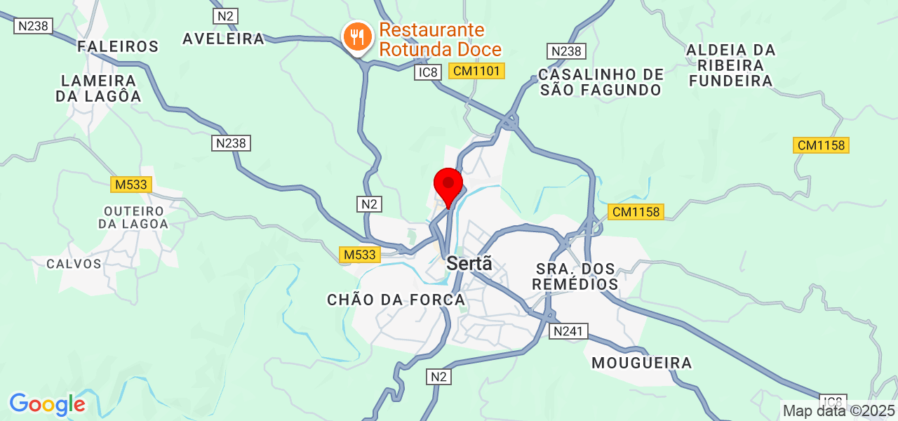 V&acirc;nia Lira - Castelo Branco - Sertã - Mapa