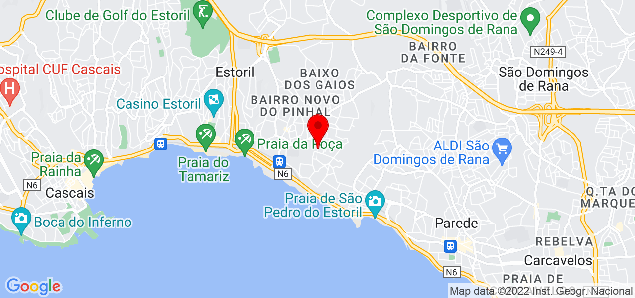 Al&ecirc; Romano - Lisboa - Cascais - Mapa