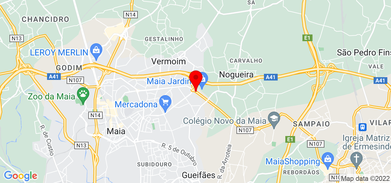 F&aacute;bio Moreira - Porto - Maia - Mapa