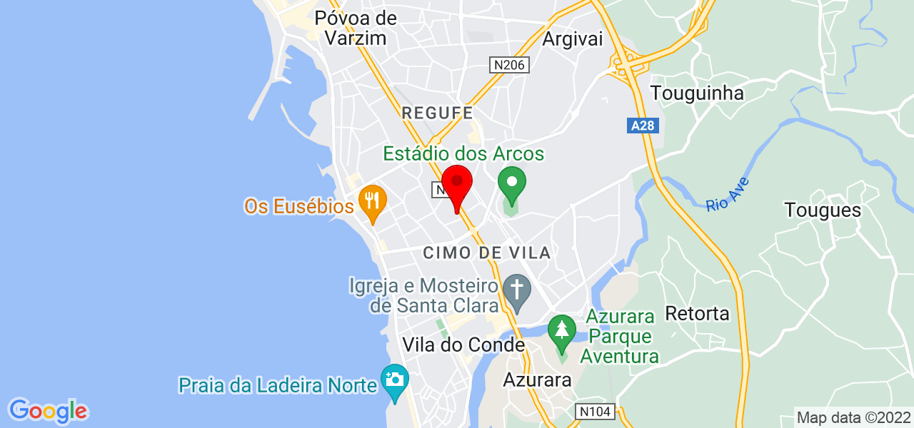 Luis Brand&atilde;o Pereira - Porto - Vila do Conde - Mapa