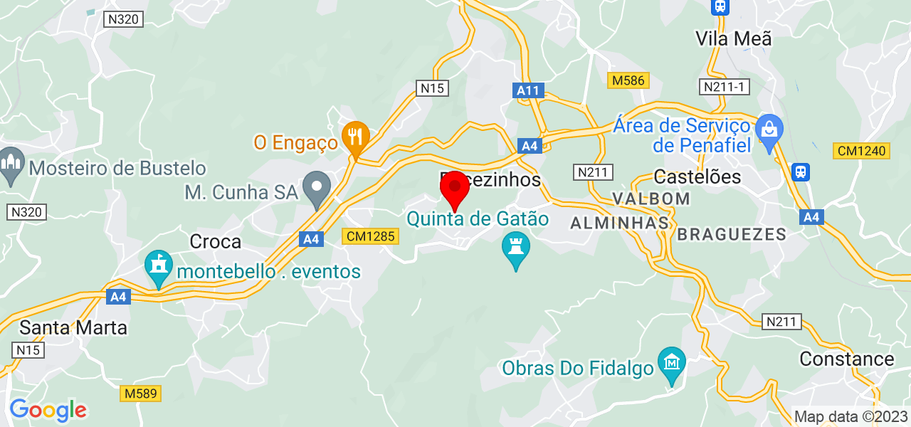 Cl&aacute;udia - Porto - Penafiel - Mapa