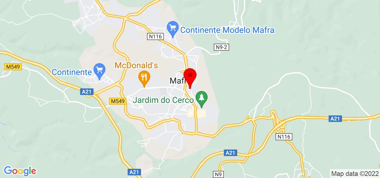 Nuno Franco - Lisboa - Mafra - Mapa